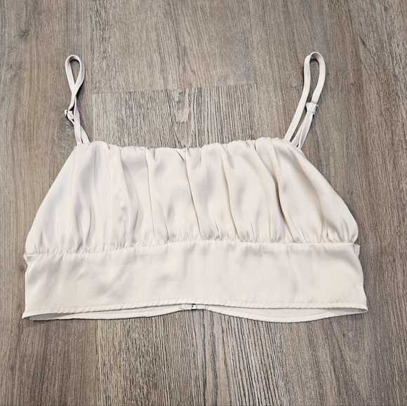 Kendall & Kylie Tops - Elegant Cream Women's Top Kendall and Kylie Women's Crop Top Tank Size Large